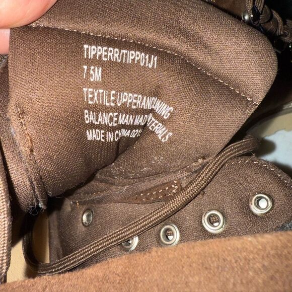 Madden Girl Tipper Brown Faux Suede Lace-Up Hiking Boots With Lug Sole Size 7.5 - Picture 6 of 7